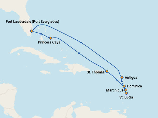 emerald princess circle caribbean cruise
